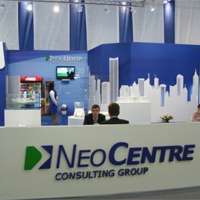 Neoconsulting company stand at the St. Petersburg International Economic Forum